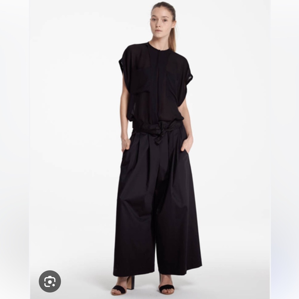 NWT Tome Black cotton sateen karate pants